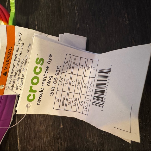 NWT UNISEX RAINBOW CROCS - Picture 4 of 4